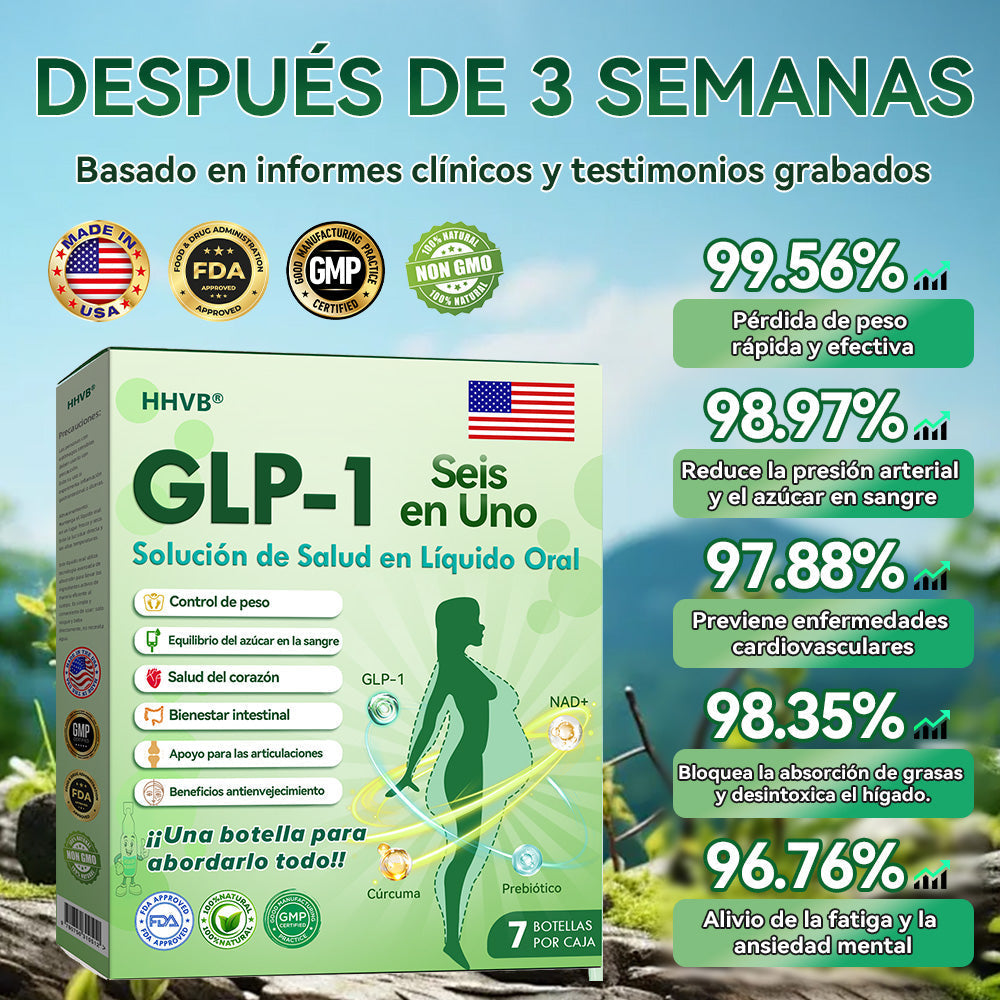 Tienda Oficial |𝐻𝑯𝐕𝐁®🌱🌱𝑺𝒐𝒍𝒖𝒄𝒊ó𝒏 𝒐𝒓𝒂𝒍 𝒍í𝒒𝒖𝒊𝒅𝒂 𝐆𝑳𝑷-1 𝒔𝒆𝒊𝒔 𝒆𝒏 𝒖𝒏𝒐 (Solo una dosis al día, cambios visibles en 7 días)✅Para obesidad, salud cardiovascular, diabetes, apnea del sueño, problemas articulares y más🌱🌱