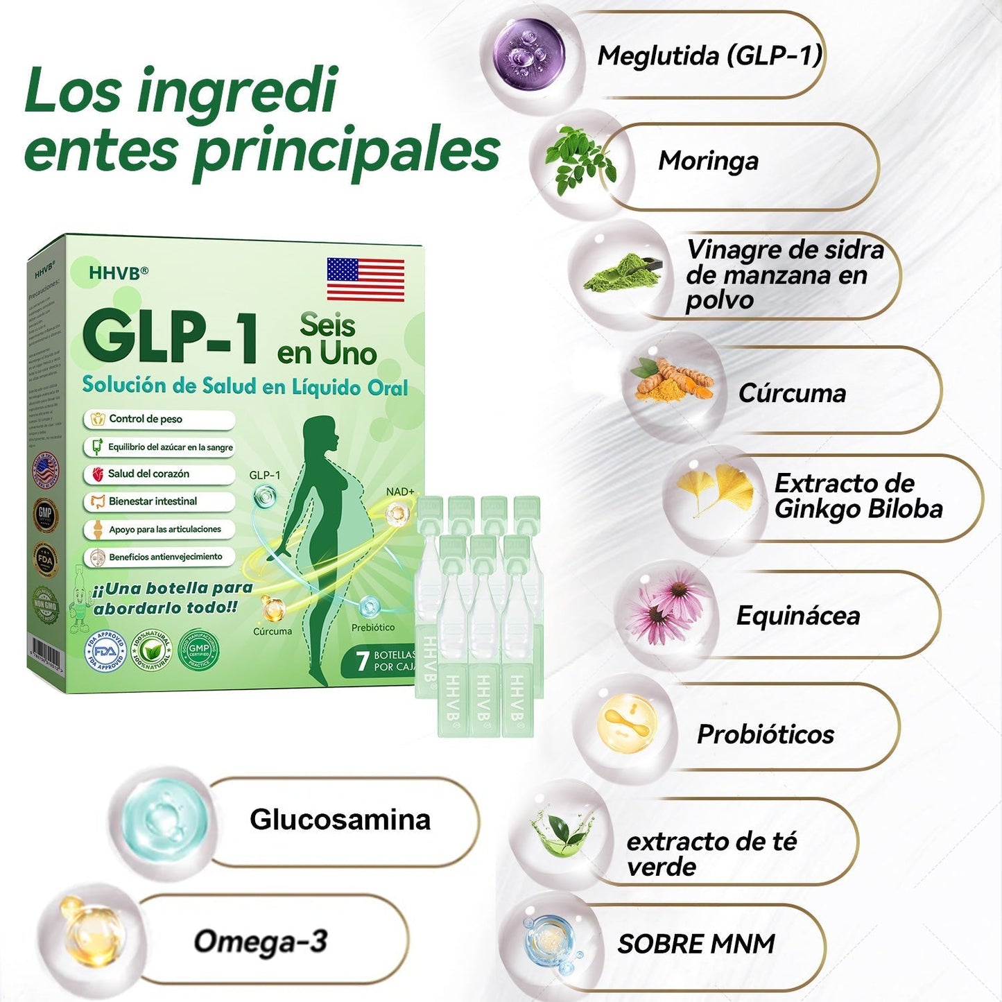 Tienda Oficial |𝐻𝑯𝐕𝐁®🌱🌱𝑺𝒐𝒍𝒖𝒄𝒊ó𝒏 𝒐𝒓𝒂𝒍 𝒍í𝒒𝒖𝒊𝒅𝒂 𝐆𝑳𝑷-1 𝒔𝒆𝒊𝒔 𝒆𝒏 𝒖𝒏𝒐 (Solo una dosis al día, cambios visibles en 7 días)✅Para obesidad, salud cardiovascular, diabetes, apnea del sueño, problemas articulares y más🌱🌱